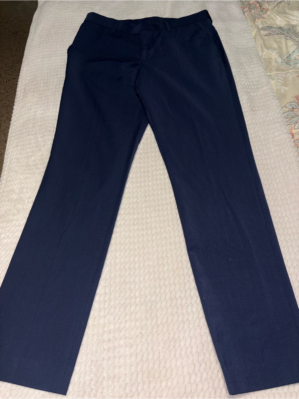 Express Men's Tailored Navy Dress Pants extra slim 29x32 v-1051